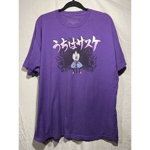 Naruto Sasuke T-Shirt from the Shippuden Collection Purple in Color Size 2XL